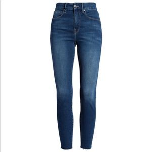 Good American Good Wst Raw Hem Ankle Skinny Jeans